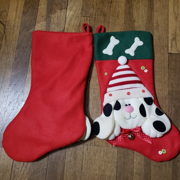 *BUNDLE* ADORABLE DOGGIE CHRISTMAS STOCKINGS - Picture 1 of 6
